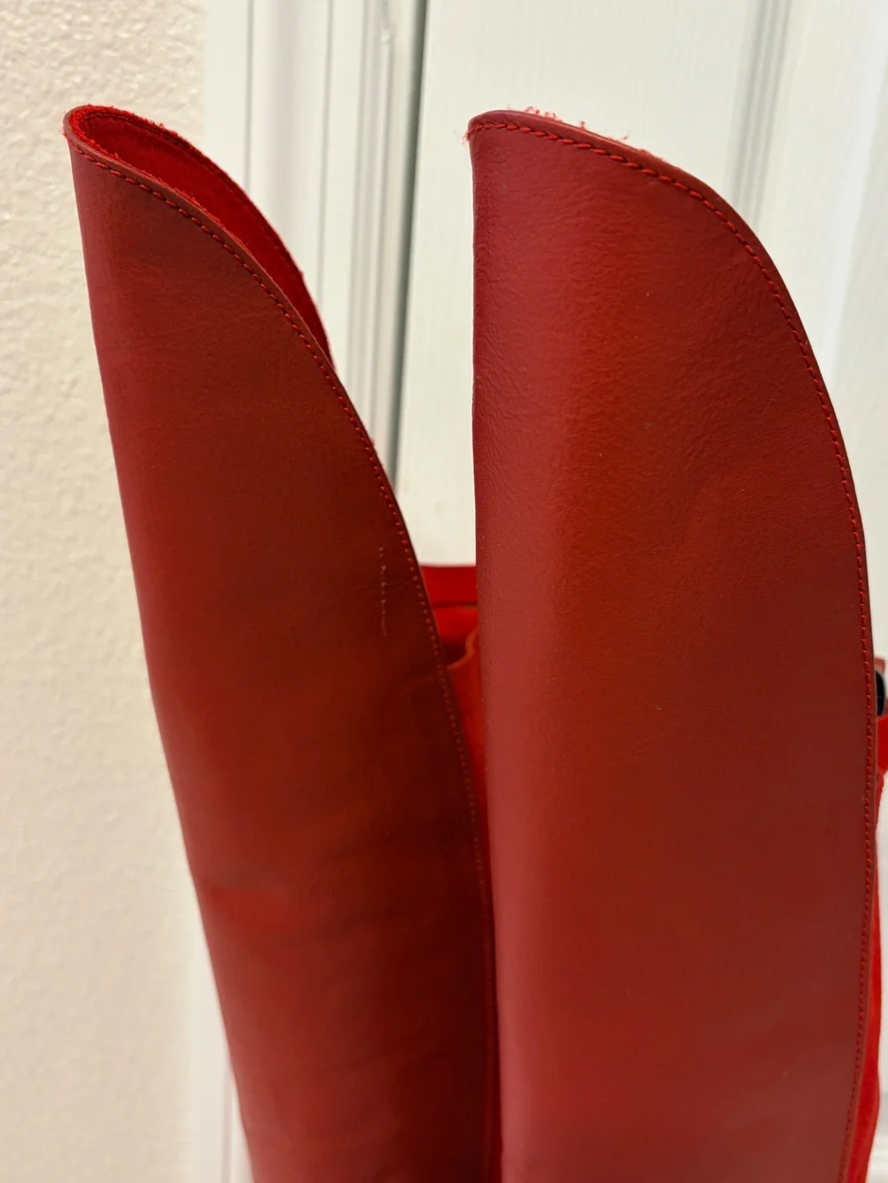 Red Leather Cosplay Supergirl Boots